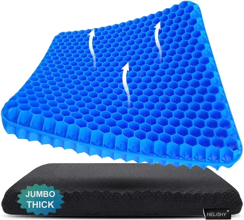 Miniatura 9 de Cojín de gel para asiento, almohadillas de silla de cojín de gel súper grande con funda antideslizante para silla de ruedas para el hogar, oficina