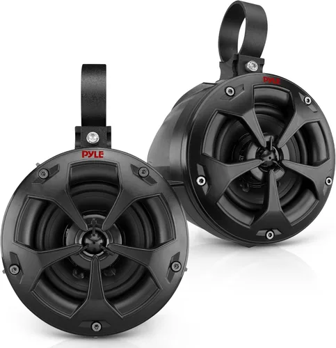 Pyle Altavoces todoterreno duales impermeables de 2 vías, sistema de altavoces de torre Wakeboard de grado marino de 4 pulgadas y 800 vatios,