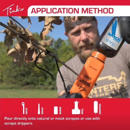 Miniatura 4 de TINK'S Power Scrape Starter Botella de 4 onzas líquidas Accesorios de caza, arrancador de raspado simulado para rasguños naturales