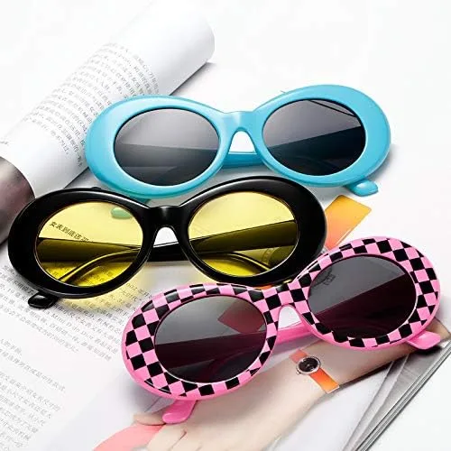 Miniatura 6 de Armear Clout - Gafas de sol ovaladas, estilo retro, vintage, con lentes redondas