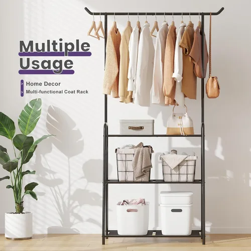 Miniatura 6 de Soporte de metal para plantas para interiores y exteriores, estante esquinero de 3 niveles de alto, escalera de flores colgante para sala de estar