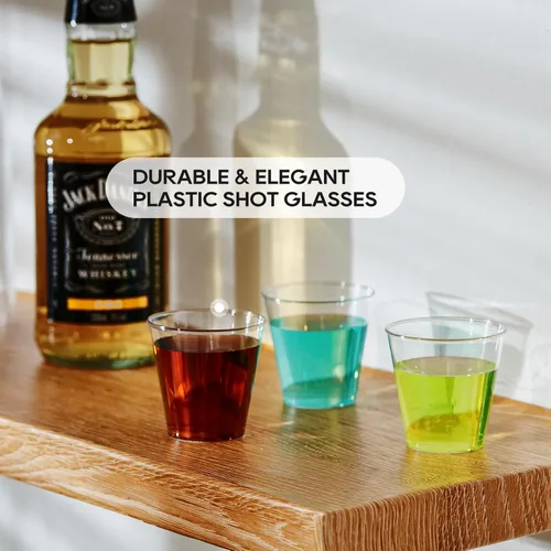 Miniatura 4 de Paquete de 500 vasos de chupito de plástico de 1 onza, vasos desechables, vasos de degustación de 1 onza, vasos de fiesta perfectos para whisky