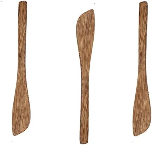 Miniatura 2 de 3 piezas X 6 "Pan de madera, Beakery, Butter, Mermelada, Cuchillos Esparcidores Cuchillo Madera Rosa