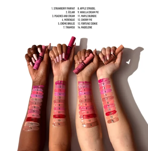 Miniatura 6 de NYX MAQUILLAJE PROFESIONAL Brillo de mantequilla, brillo de labios no pegajoso - crema brulée (natural)