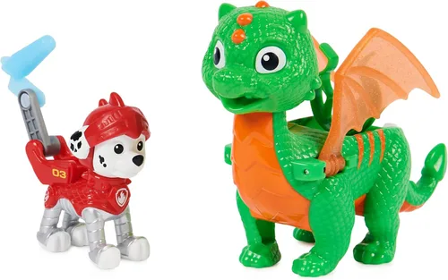 Paw Patrol, Rescue Knights - Juego de figuras de acción de jade Marshall y Dragón, juguetes para niños a partir de 3 años