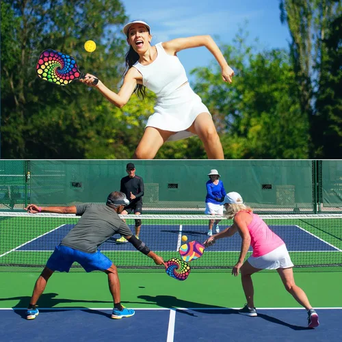 Miniatura 6 de Palas de pickleball, regalo de pickleball, raquetas de pickleball de fibra de vidrio, toalla de enfriamiento y cubierta de pickleball - Juego
