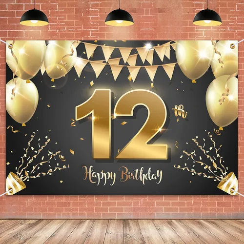 Miniatura 28 de HAMIGAR Fondo de pancarta de feliz cumpleaños número 10 de 6 x 4 pies, decoraciones de cumpleaños de 10 años, suministros de fiesta para niñas