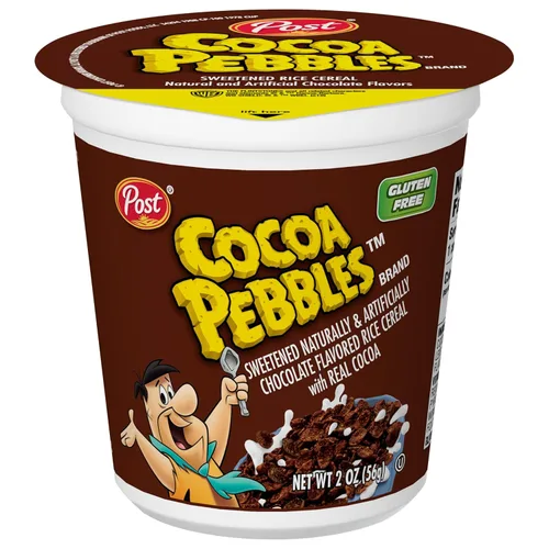 Miniatura 4 de Post Cocoa PEBBLES - Cereal de desayuno, tazas individuales portátiles para llevar, cereales sin gluten, 2.0 onzas (paquete de 12)
