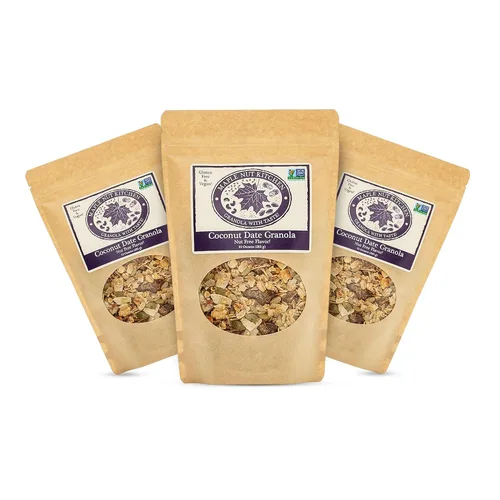 Miniatura 16 de Maple Nut Kitchen Granola de almendras y arándanos, sin gluten y vegana, mezcla abundante con avena, almendras y arándanos, 10 onzas