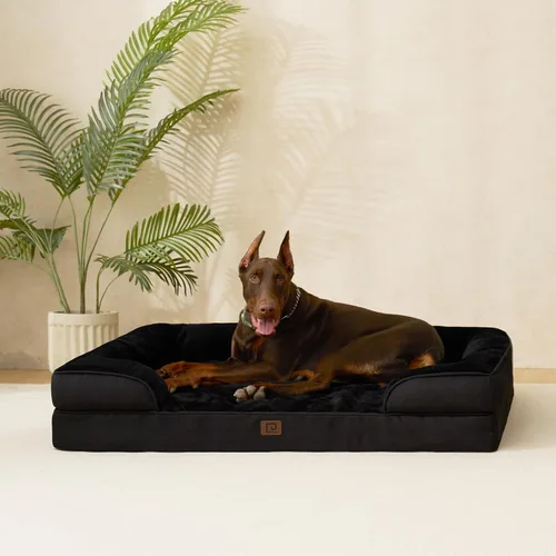 Miniatura 91 de EHEYCIGA – Cama ortopédica impermeable para perros pequeños, de espuma viscoelástica tipo caja de huevos, con bordes elevados y base antideslizante