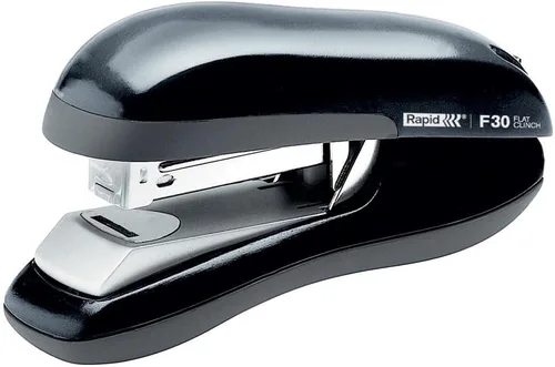 Rapid F30 Fashion - Engrapadora de media tira, capacidad para 30 hojas, grapado plano, diseño ergonómico, negro, 23256500