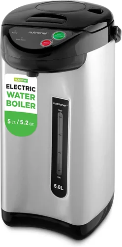 Miniatura 9 de NutriChef Olla de urna de agua caliente aislada de acero inoxidable, dispensador automático y manual, caldera automática, cierre de bloqueo