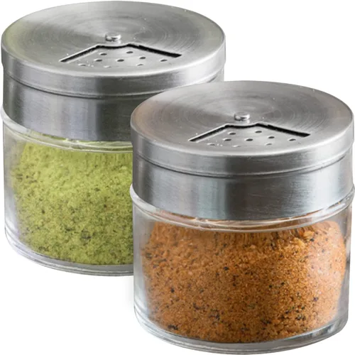 Miniatura 9 de CUSINIUM Paquete de 2 tarros de especias de vidrio de 1.5oz con agitador y tapa ajustable