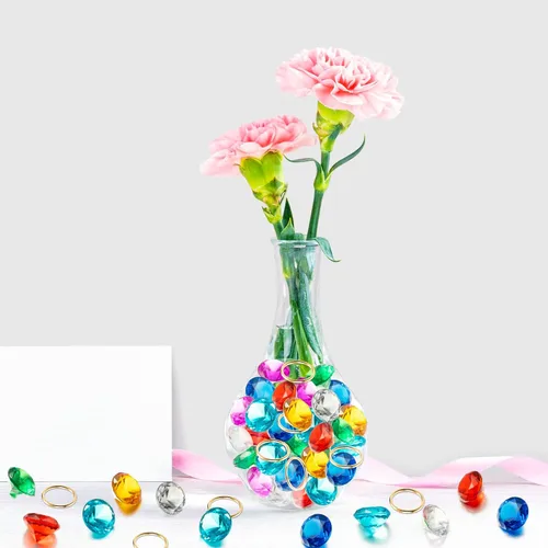 Miniatura 5 de PANTIDE Juego de 78 anillos redondos de aleación de oro con gemas de diamantes acrílicos para el erizo azul, esmeraldas del caos, suministros