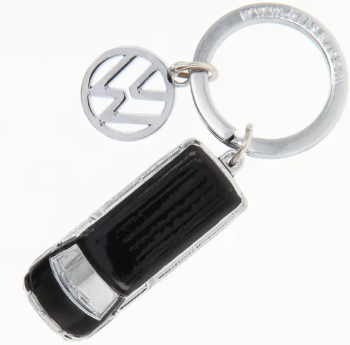 Miniatura 7 de BRISA VW T5/T6 Bus Campervan - Colgante con llavero 3D con dije VW, idea de regalo para los fanáticos de Volkswagen (cromado, esmaltado), Negro