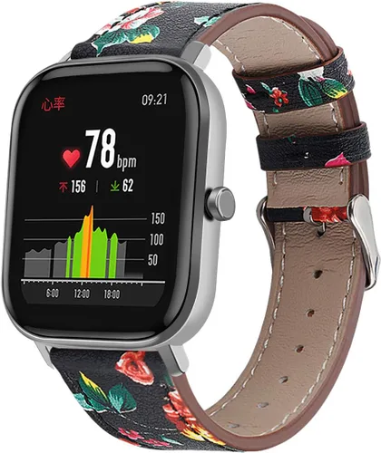 Miniatura 8 de Correa de reloj de cuero compatible con Amazfit Active 2/GTS 4 4mini 3 2 2e 2 mini >R 1.654 in y Bip 3/Bip 3 Pro/Bip U Pro/Bip/Bip Lite/Bip S/Bip S