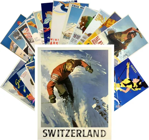 Miniatura 8 de Postales Vintage 24 piezas Ferrocarriles Británicos Vintage Viajes Carteles Anuncios Eight