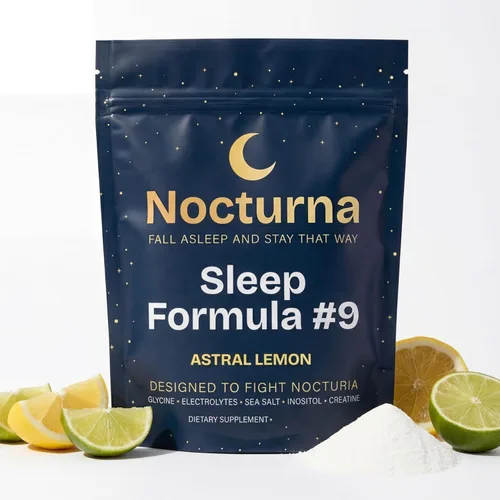 Sleep 9 Formula with Glycine + Myo-Inositol Powder Maintain Restful Sleep & Reduce Nighttime Urination – USA Made for Both Men & Women – 60 Servings