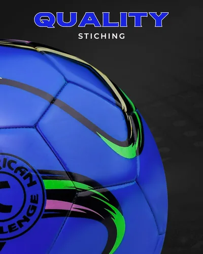 Miniatura 3 de American Challenge Brasilia - Balón de fútbol – Tamaños 5, 4, 3 y 2 – Balón de fútbol de entrenamiento para jóvenes y adultos para práctica