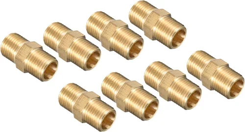 M METERXITY Paquete de 8 accesorios de tubería de rosca macho, accesorio de tubería de rosca macho hexagonal G1/8 x G1/8, adaptador de acoplador