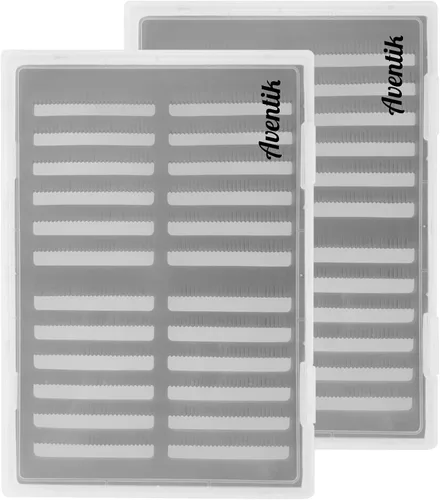 Miniatura 11 de Aventik Cajas para moscas de gran capacidad, tapa transparente de espuma delgada, colección PP, cajas de pesca de competición para anzuelos de pesca