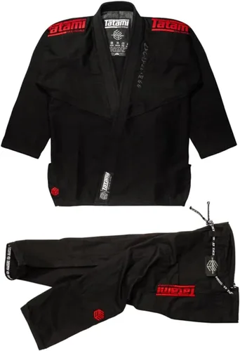Miniatura 2 de Tatami Fightwear Estilo Black Label Jiu Jitsu Gi para hombre con chaqueta de tejido perla premium de 550 GSM, pantalones BJJ y bolsa