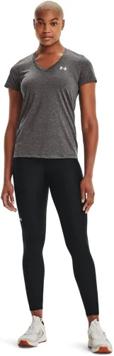 Miniatura 5 de Under Armour - Camiseta UA Tech de manga corta y cuello en V para mujer, unicolor