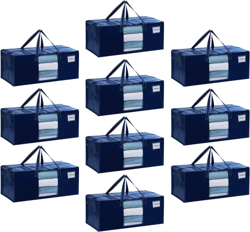 Miniatura 24 de VENO Paquete de 4 bolsas de mudanza resistentes, bolsas de embalaje transparentes para una fácil visibilidad, alternativa a las cajas de mudanza