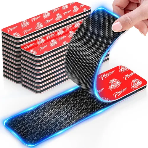 Miniatura 9 de PHIXBEAR Tiras de Gancho y Bucle con Súper Adhesivo Resistente, Hechas de 3M, Resistentes al Calor, Impermeables, para Uso en Exteriores