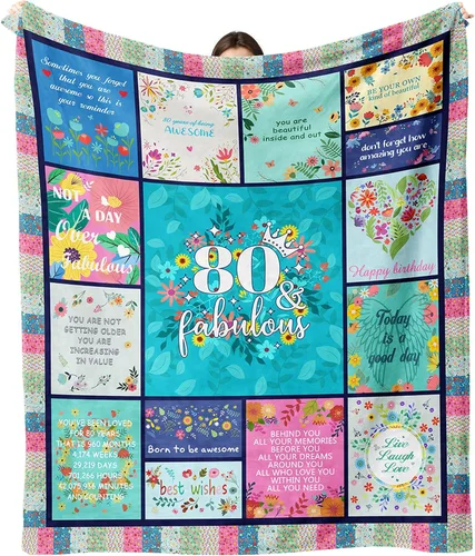 Miniatura 8 de 50th Birthday Gifts for Women Blanket, 50 Year Old Birthday Gifts for Women, Gifts for 50 Year Old Woman, 50th Birthdays Decoration Throw Blanket