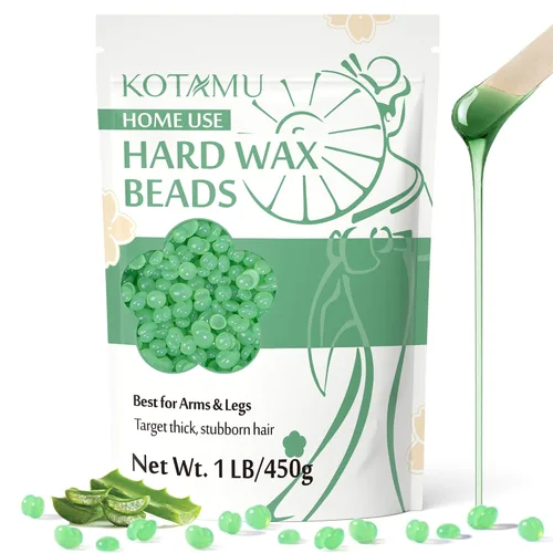 Miniatura 12 de KOTAMU - Perlas de cera dura para depilación - 1 lb, fórmula para piel sensible y cabello grueso, para todo el cuerpo, cara, pecho, espalda, Blanco