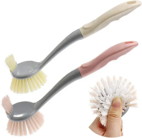 Miniatura 10 de Cepillos para fregar platos, utensilios de cocina y cepillo para verduras con cerdas duraderas, cepillo de platos de 2 caras para fregadero, cocina