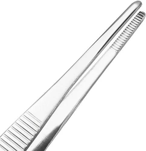 Miniatura 3 de uxcell 1 pinza recta de acero inoxidable 430 de 6.3 pulgadas con punta dentada, herramienta de jardín diaria