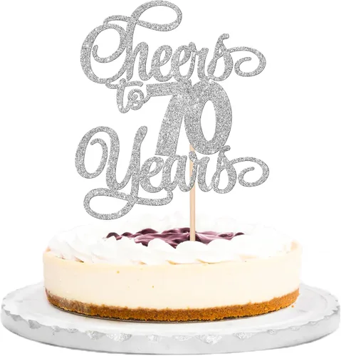 Miniatura 30 de 1 pieza de decoración para tartas de 40 años con purpurina para pastel de 40 años, 40 años, decoración fabulosa para tartas de cumpleaños de 40 Negro