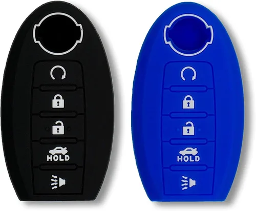 Miniatura 12 de Autobase Funda de silicona para llavero para Nissan Rogue Pathfinder Sentra 2023 2024 2025 Funda protectora de goma para llavero remoto con 5