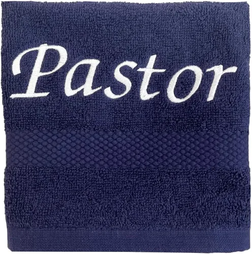 Liberty21 Pastor bordado, toalla del clero. 13 x 13 pulgadas. Regalos de agradecimiento para pastores para hombres y mujeres. Fe cristiana. Regalos