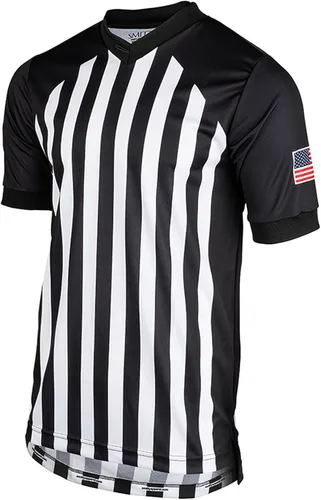 Smitty - Camisa de manga corta para árbitro colegiado de baloncesto para hombre, aprobada por la universidad, fabricada en Estados Unidos, elección
