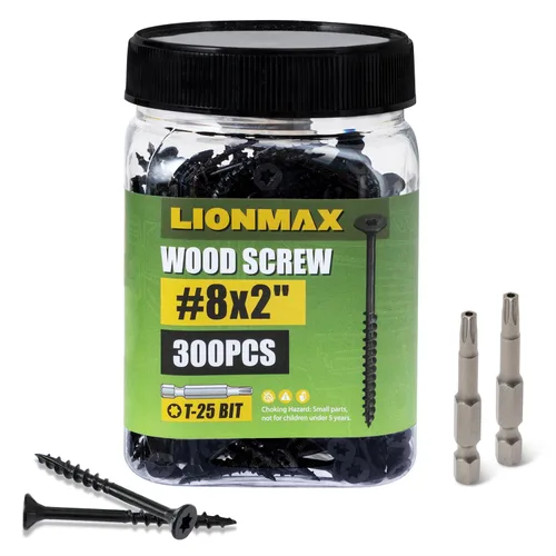 Miniatura 29 de LIONMAX Tornillos para Terraza de 1-5/8 Pulgadas, Tornillos para Madera #8 x 1-5/8", 300 PCS, Resistentes al Óxido, Recubiertos con Epoxi Exterior