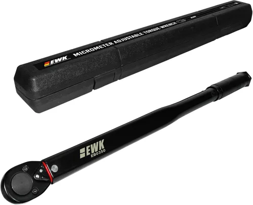 Miniatura 8 de EWK Llave dinamométrica de clic de 1/2 pulgada 10-150 pies lb 13.6-203.4 Nm, cabezal reversible de doble escala para suspensión de tuercas de llanta