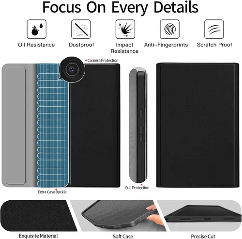 Miniatura 5 de JUQITECH Funda con teclado retroiluminado para Samsung Galaxy Tab A8 10.5 2022, funda suave inteligente con teclado inalámbrico desmontable