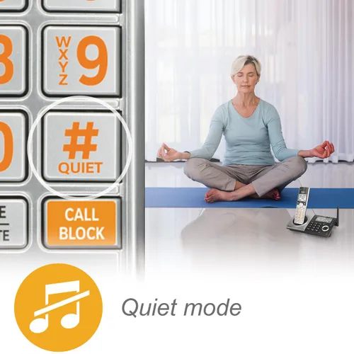 Miniatura 12 de AT&T CL83507 DECT 6.0 - Teléfono inalámbrico de 5 auriculares para el hogar con base de teclado dual, contestadora, bloqueo de llamadas, Base
