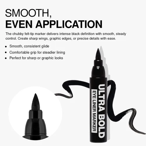 Miniatura 5 de Palladio Rotulador delineador de ojos Ultra Bold negro carbón