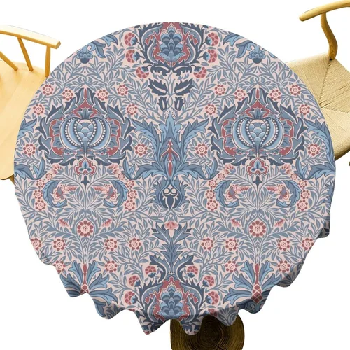 Miniatura 247 de Mantel Floral Retro de Pájaros, Diseño Original Bohemio William Morris Estampado Cubierta de Mesa para Hogar Picnic Fiesta Comedor Cocina William