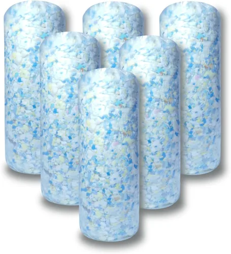 Miniatura 7 de BOXIN Relleno de espuma viscoelástica triturada de 5 libras para relleno de puf, espuma de relleno de almohada suave y conveniente para cojín