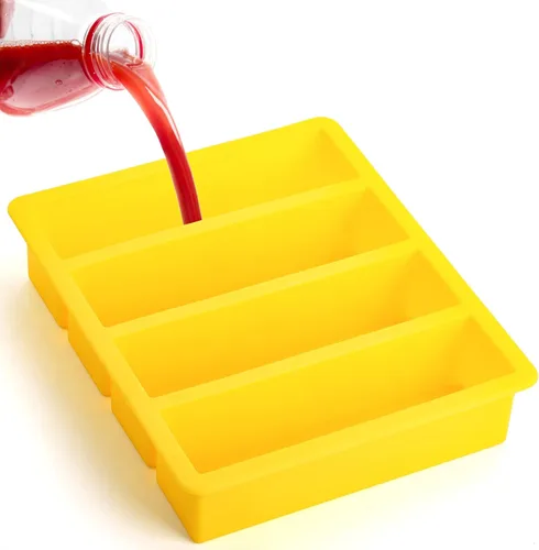 Miniatura 8 de Hedume Juego de 4 bandejas de silicona para moldes de mantequilla, bandejas de silicona para cubitos de hielo, bandeja de molde para cubitos