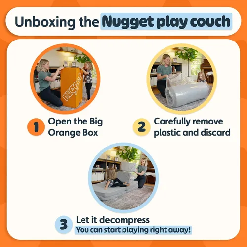 Miniatura 7 de Nugget - El sofá de juego original para niños - Sofá modular de espuma infantil para sala de juegos, imaginación y juego creativo de extremos Bambú