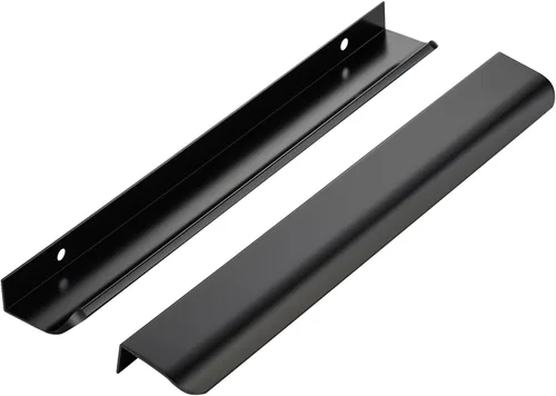 Miniatura 21 de Ravinte Hardware Paquete de 6 Manijas Doradas para Gabinete, Tiradores de Borde de Dedo de 3 Pulgadas (76mm), Centro de Orificio de 2 Pulgadas