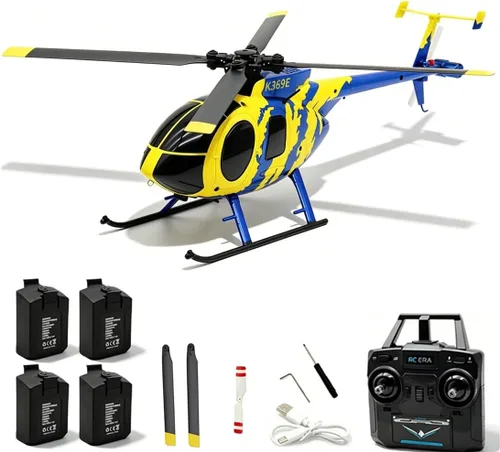 RC ERA C184 MD500 Helicóptero RC, 2.4G 6-Giroscopio 4CH Helicóptero estabilizado, avión de control remoto con sensor de flujo óptico para adultos
