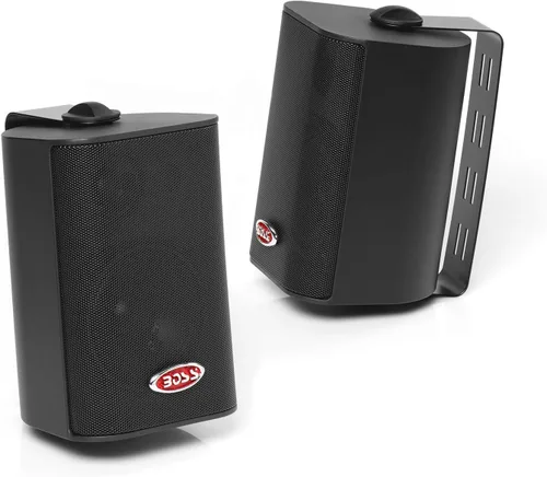BOSS Audio Systems MR4.3B 200 vatios por par, 4 pulgadas, rango completo, 3 vías resistentes a la intemperie altavoces marinos se venden en pares