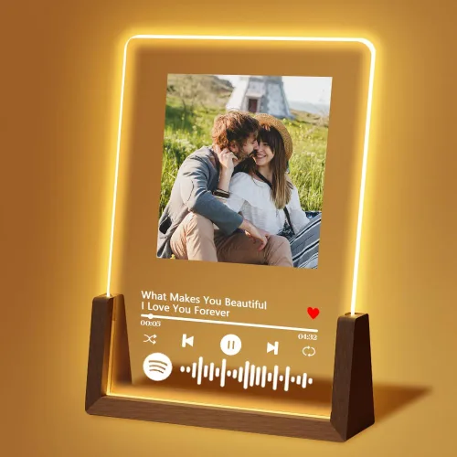 Miniatura 8 de Placa personalizada de Spotify, regalo ideal para él, canción acrílica personalizada con foto, cubierta de álbum de fotos personalizable, luz